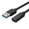 USB3.0 Male To Type C Female Adapters Cable Fast Charging Data Cord Compatible USB C to USB3.0 Connector Plastic Texture