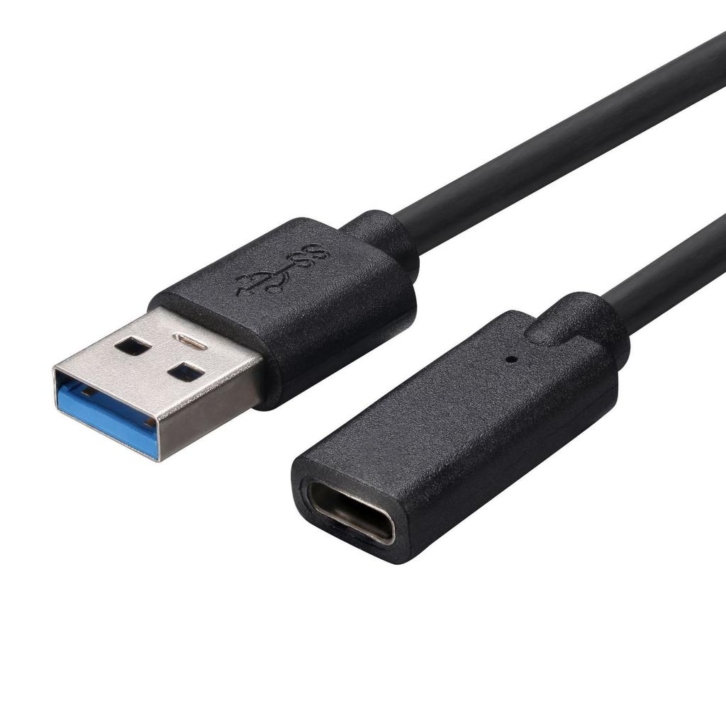 USB3.0 Male To Type C Female Adapters Cable Fast Charging Data Cord Compatible USB C to USB3.0 Connector Plastic Texture