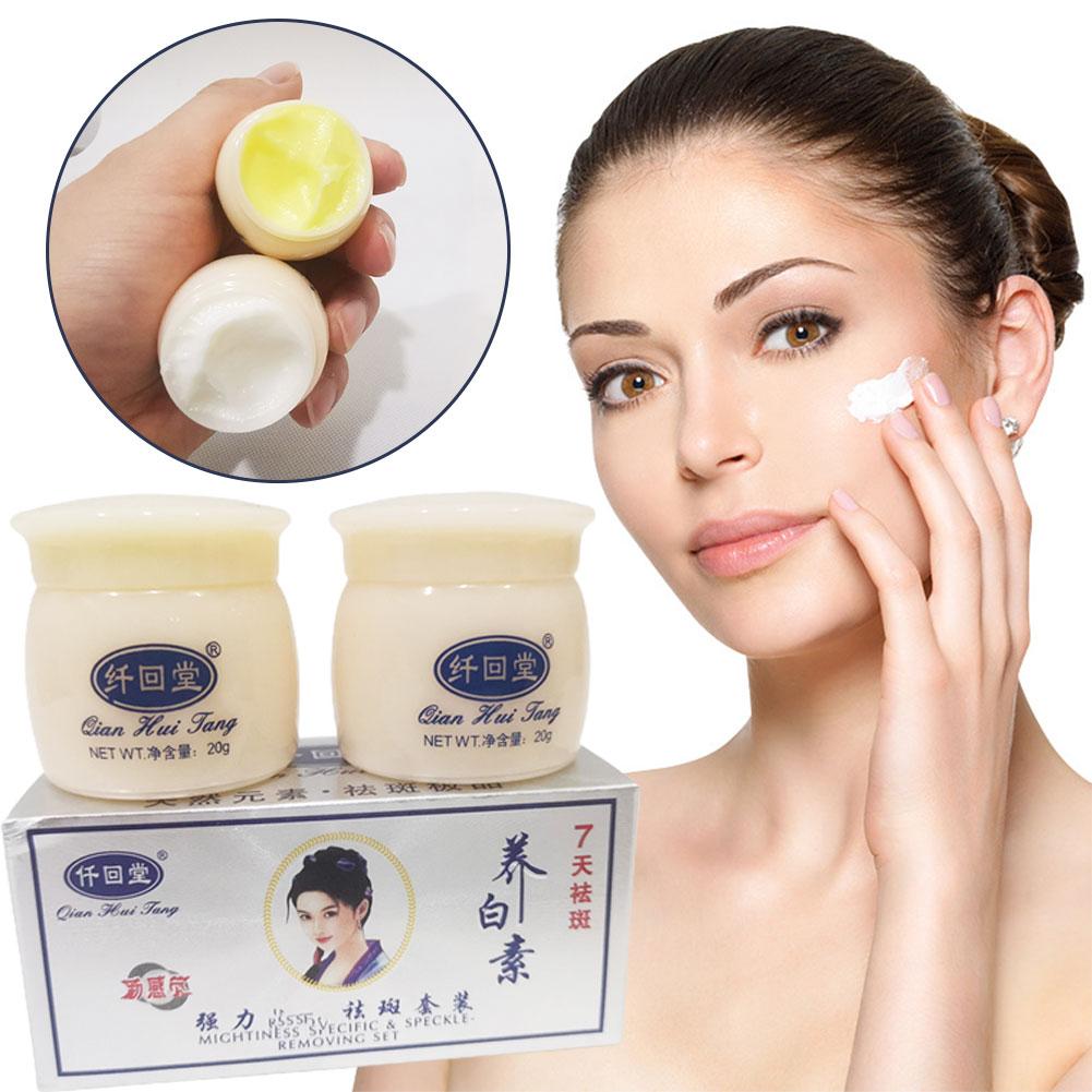 20g Dia E 20g Noite Creme Clareador de Pele Clareador Descolorante Kit Sardas Creme Melasma Pele A J6J2