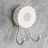 2Pcs Double Hook Wall Hooks No Punching Towel Hook Suction Cup Strong Load Bearing Hanger Waterproof Rustproof Adjustable Hanging Hook for Bathroom
