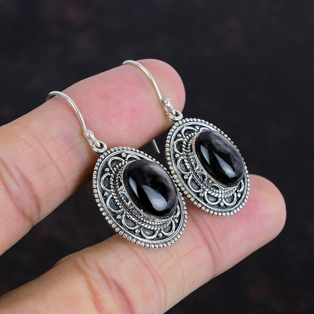 Hypersthene Earring Top Quality Gemstone Jewelry Vintage Earrings 925 Sterling Silver Earring Handmade Earring Designer Jewelry Gift For Her