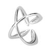 Lines Crossed Geometric Ring for Stylish Women Adjustable Size Open Finger Ring Unique Accessories Date Night Accessory