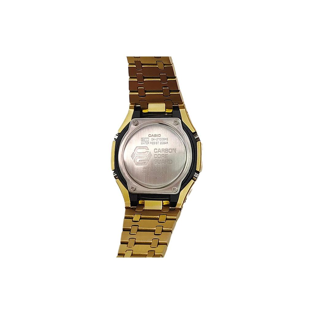 Casio Custom Collection Electronic Movement Stainless Steel Strap Watch Men's Watches Black Dial GA-2100SKE-7A(Watch3--)