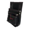 SK11 Synthetic Leather Nail Pouch, SSL-K2, 250mm Wide x 310mm High x 120mm Deep, with Back Slit and Belt Loop, Black