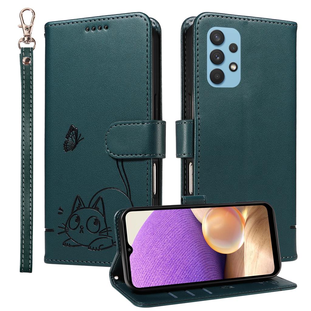 Magnetic Leather Wallet Case for Samsung Galaxy A31 A32 A33 A34 A35 A36 A37 A40 A41 A50 A51 A52 A53 A54 A55 A57 4G 5G Cover Cat