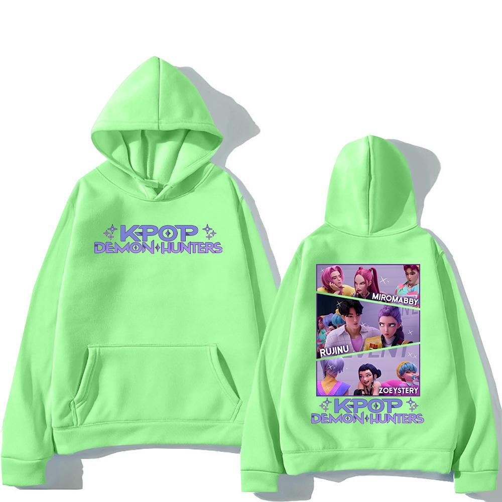 Kpop Lovci démonů BABY HUNTRIX Saja Mikiny s kapucí Ležérní Dárek Mikina Ženy Muži High Street Pulovry Dlouhý rukáv Streetwear