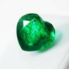 AA + NATURAL Green EMERALD 7.30 Ct Heart Shape Loose Gemstone CERTIFIED Add-8hh 00E