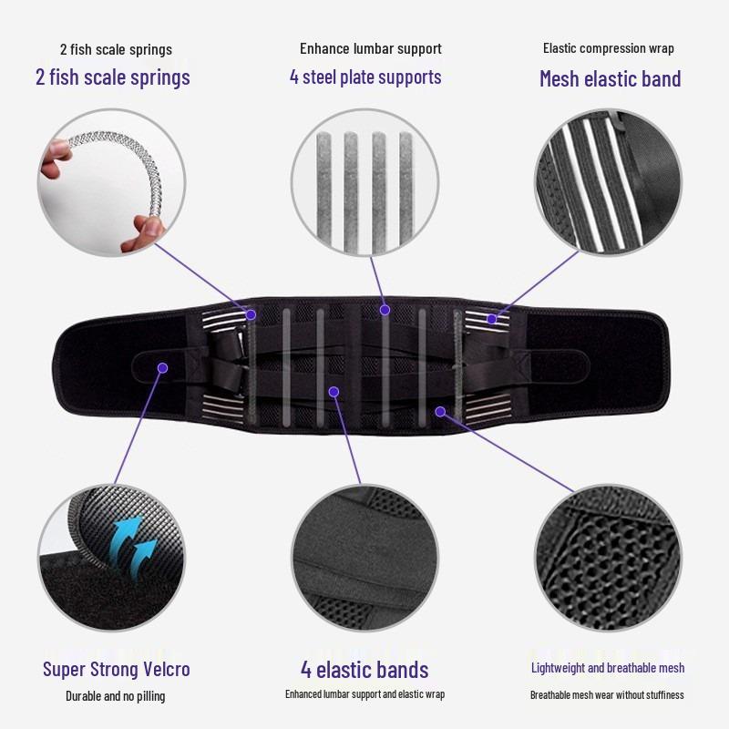 Elastic Double Compression Waist & Lumbar Support Belt for Sports & Weightlifting