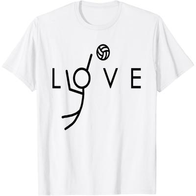 Love Volleyball Design - Teen Girls Volleyball T-Shirt(1)