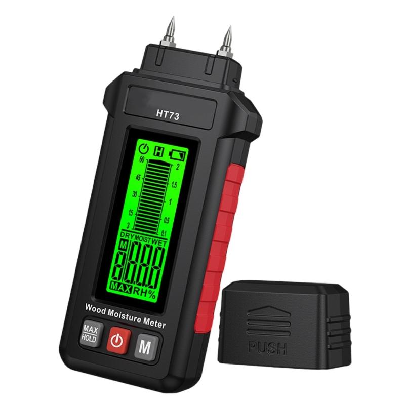Easy To Use Portable Moisture Tester Clear LCD Display Fast for On Site Detection Of Wood Paper Brick Concrete Moisture
