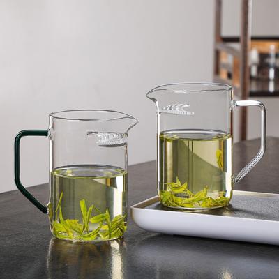 High Borosilicate Glass Half Crescent Fair Cup Tea Filter Integrated Large Filter Tea Cup Tea Dispenser Thickened Heat-resistant Tea Sea