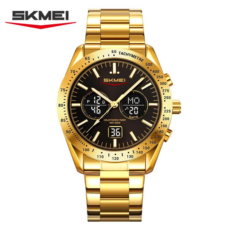 SKMEI 2503 Reloj Hombre New Luxury Business Men's Sports Digital Watch Dual Display Waterproof Electronic Multifunctional Clock