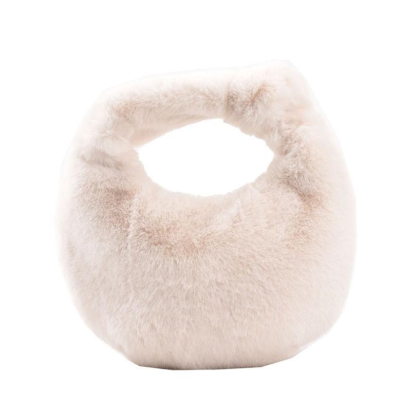 Hand-held Crescent Bag Women In New Fashionable Simple Hand-carried Women's With Texture Large Capacity One-shoulder Fur