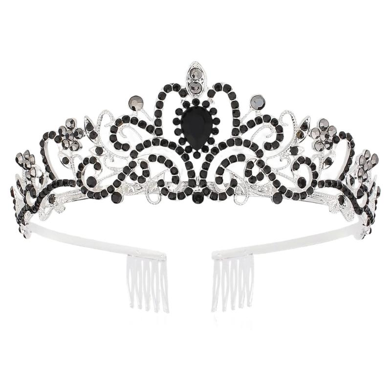 Rhinestones Tiaras For Women And Girls Elegant Crowns With Comb For Wedding Bridal And Party Hair Accessories