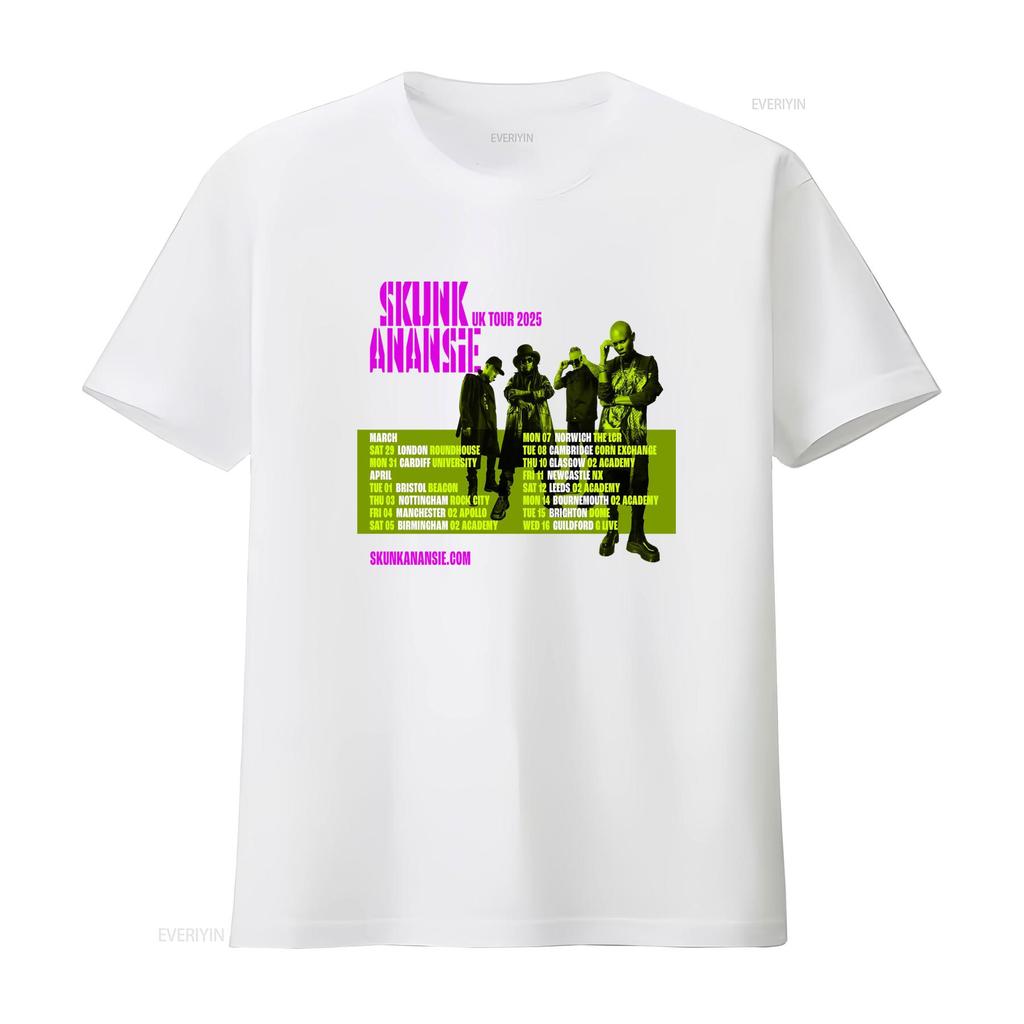 Skunk Anansie Band UK Tour 2025 T-Shirt Volle Größe S 5XL vintage gewaschenes Oberteil für den Alltag Unisex Dehnbar Mode