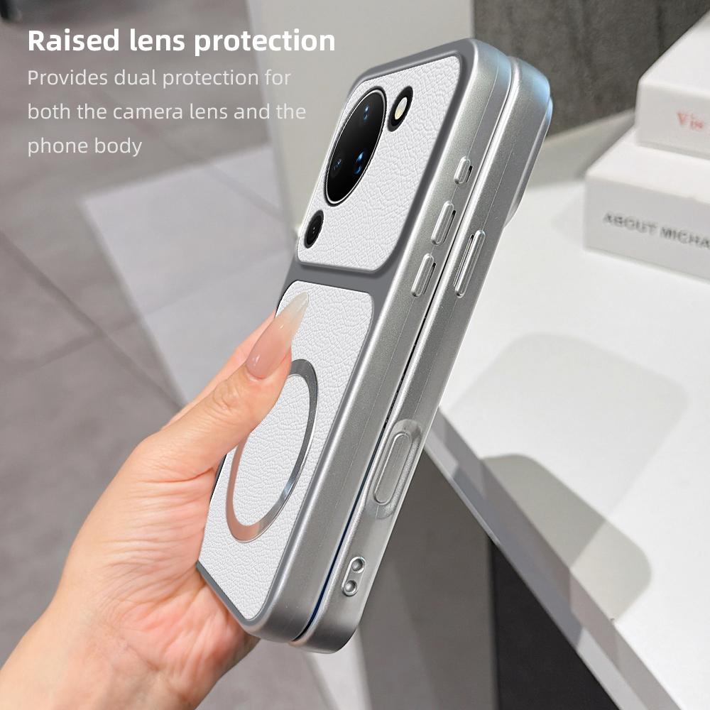 For Magsafe Wireless Charging Case For Huawei Pura 90 80 70 Ultra P60 P50 P40 Pro Plus Coque Candy PU Lambskin Soft Back Cover