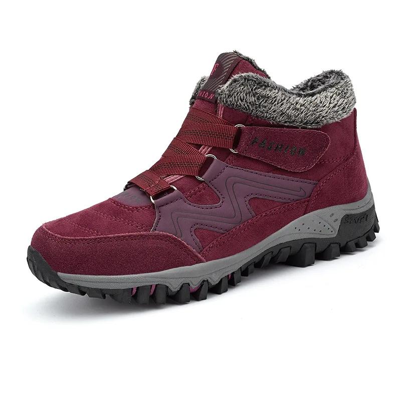 Fashion Winter Women Boots Outdoor Cotton Shoes Plush Platform Sneakers Wear-resistant Couple Snow Boots Ankle Boot Zapatillas De Mujer