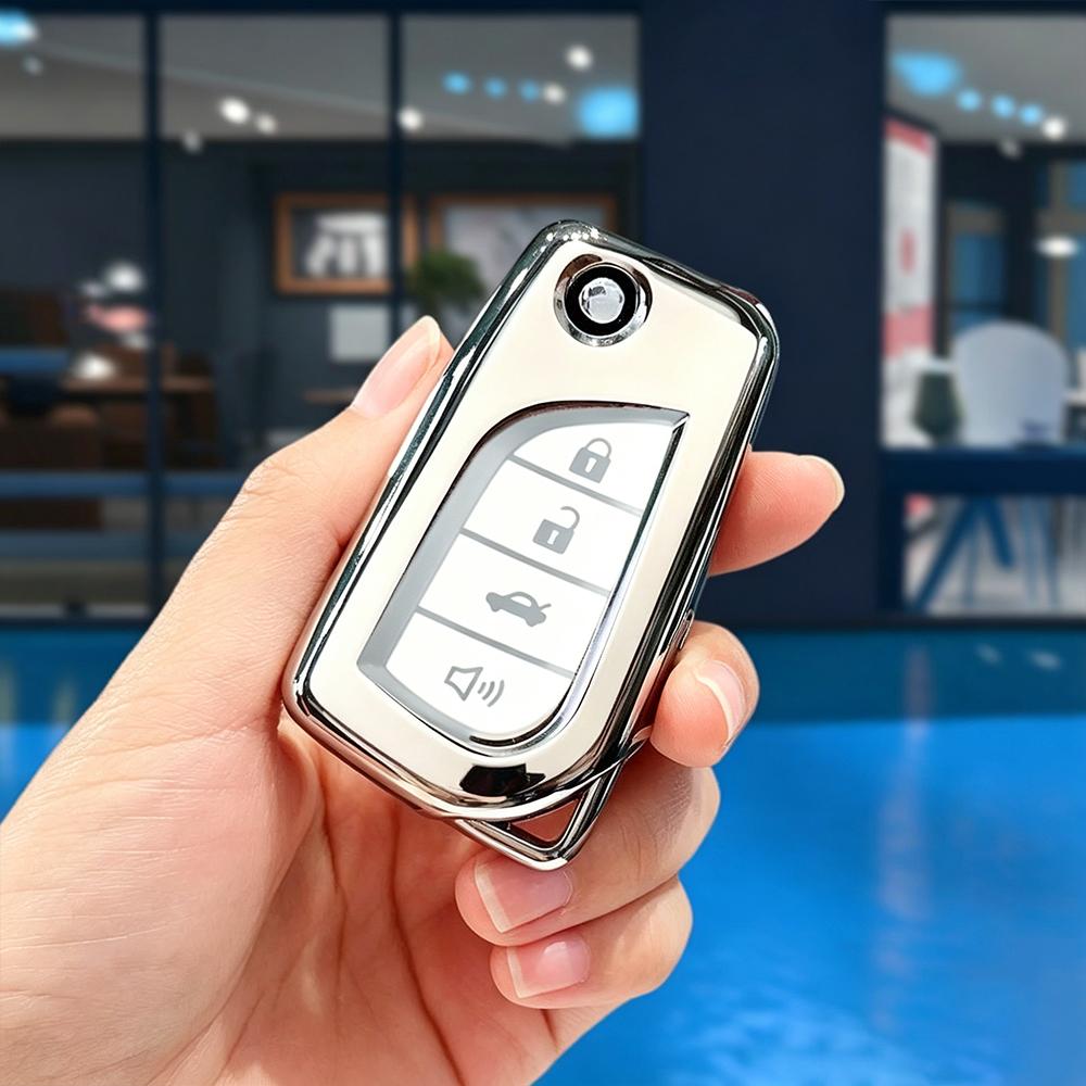 Fashion Tpu Car Key Case Full Cover Shell Fob For Toyota Corolla Altis Auris Aygo Yaris Camry Rav4 Verso Tc Im Shell Accessories