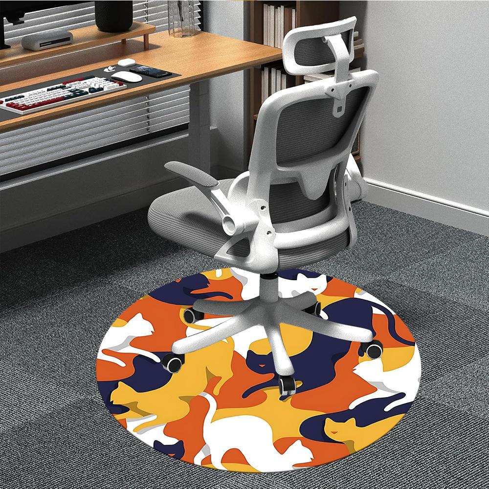 

1pc Cat Artwork Chair Carpet for Office - Durable, Ideal for Chair Mats, Stylish & Functional Decorative Rug yy260203023 80cm by 80cm