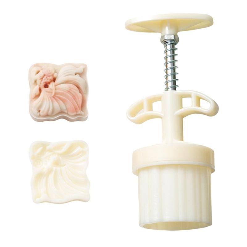 

Ice Skin Pastries Mold Hand Pressed Mooncakes Mold Festival Bean Pastes Cake Molds Dessert ABS Moulds for Cooking Lover