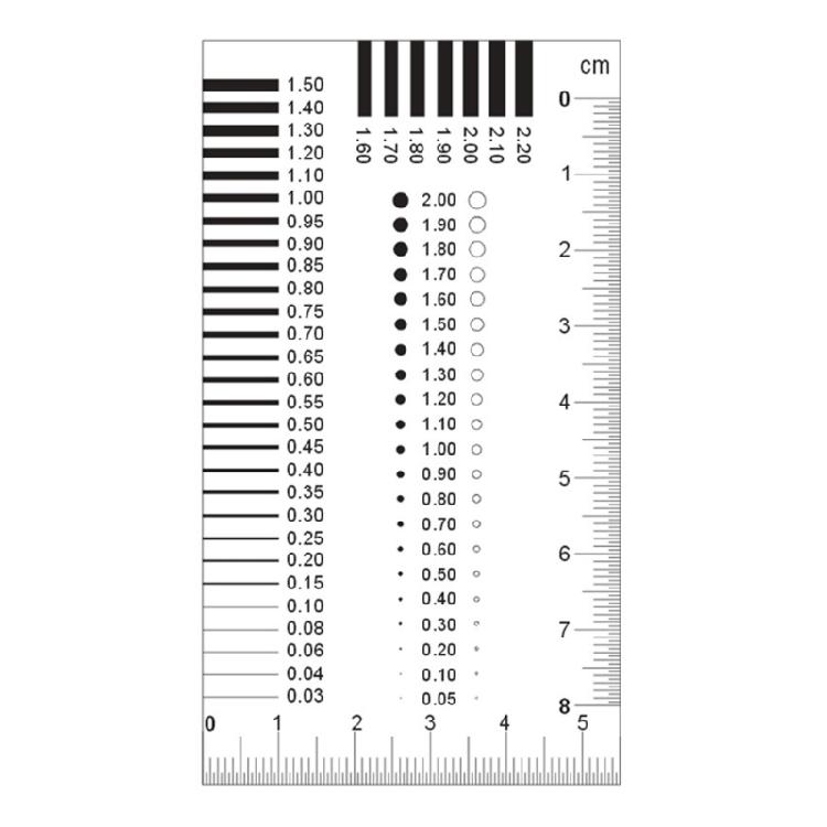 Plastic Crack Width Analyzers Cards with Abrasion Resistant Film Upgrades for Accurate Material Quality Control Testing