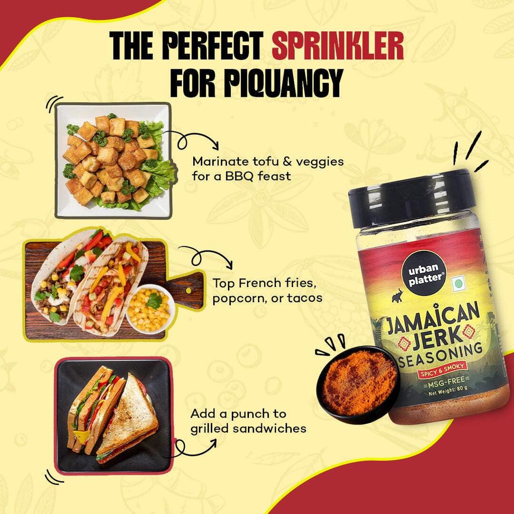 Urban Platter Condiment Jamaican Jerk, 80g (Amestec Caraibean Îndrăzneț și Picant | Perfect pentru Marinade, Grătar și Fripturi)