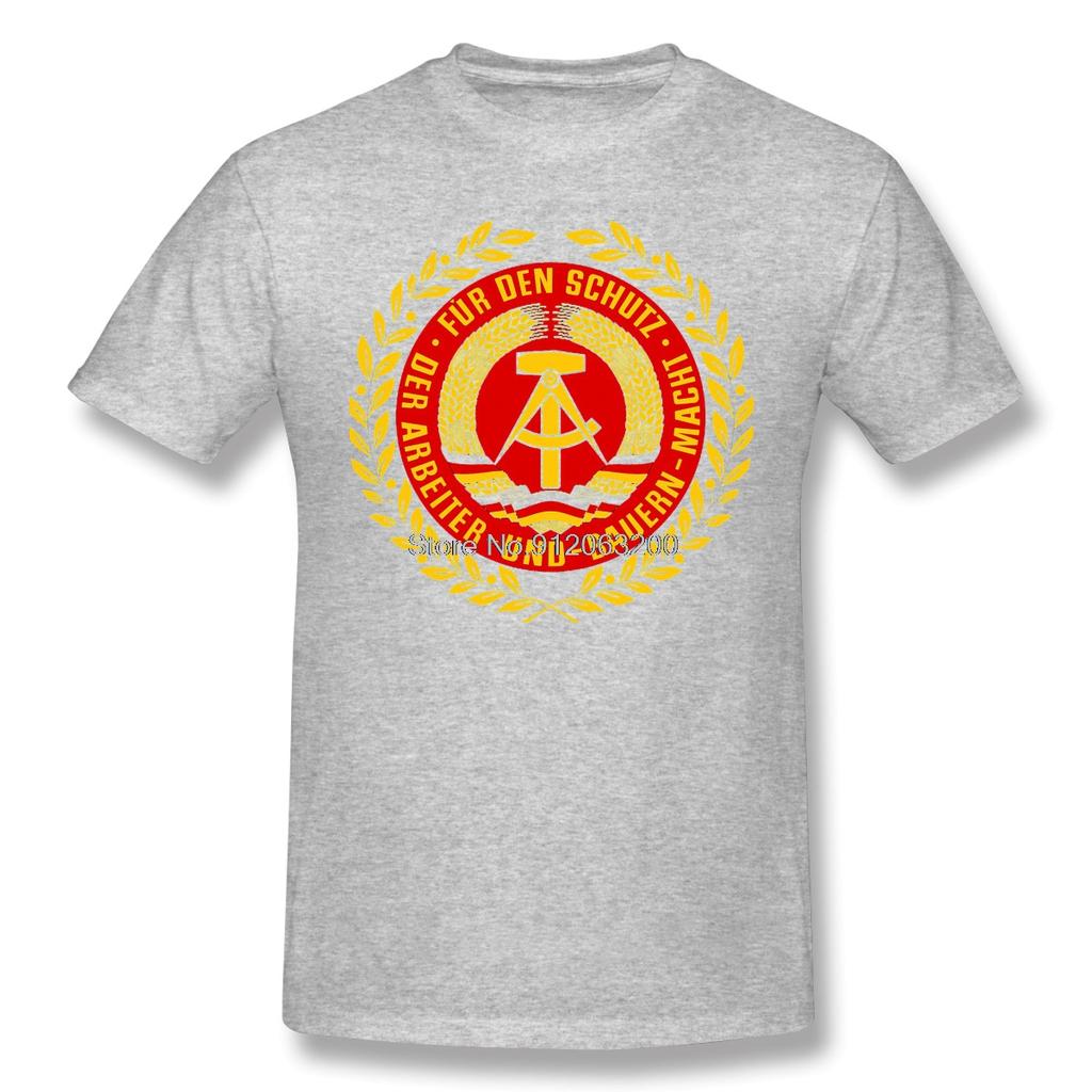 DDR National Pele's Print Baumwoll-T-Shirt T-Shirt für Herren Mode Streetwear Kommunismus Marxismus Sozialismus UdSSR