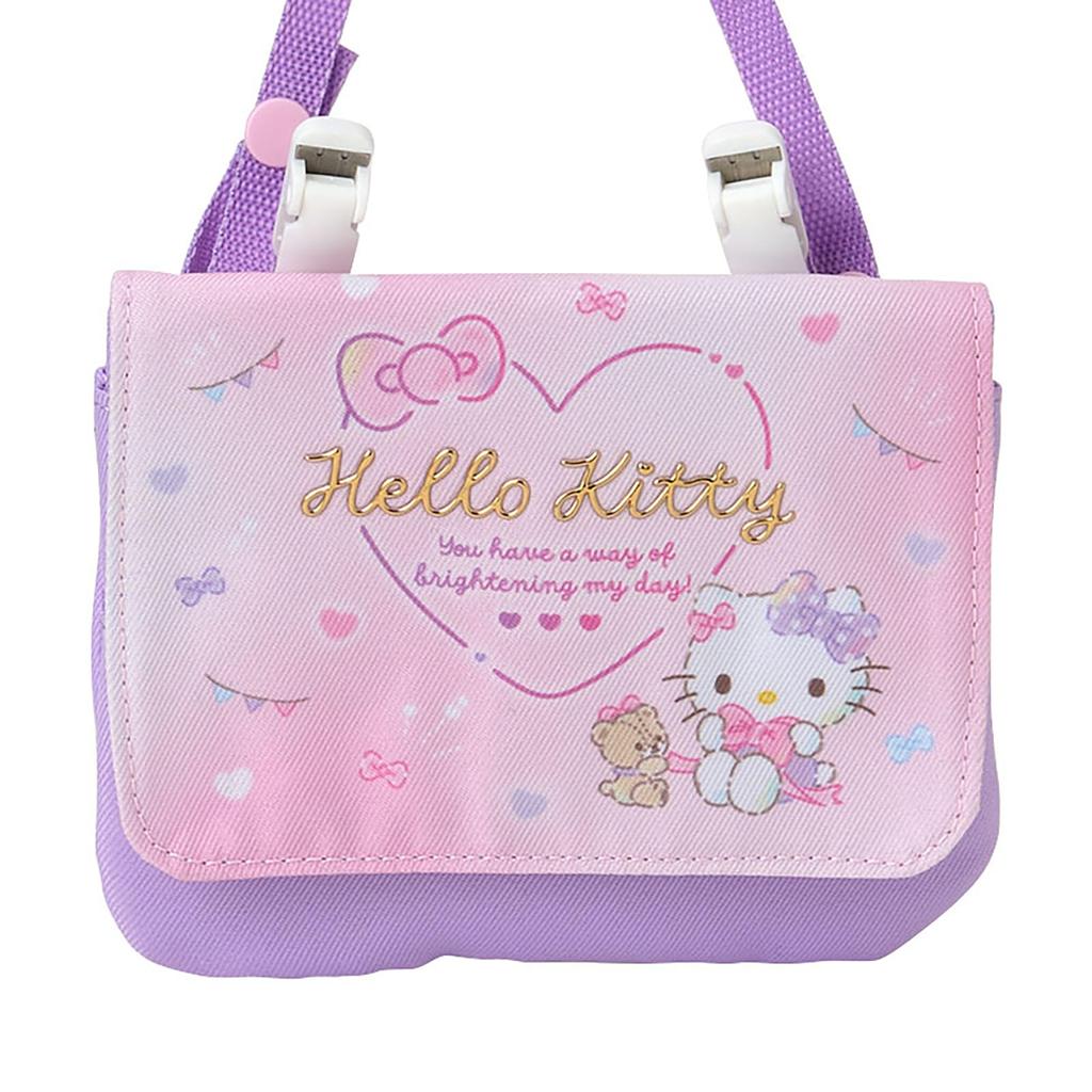Sanrio Hello Kitty Shoulder Pocket W X D X with Name Space for Product Number 102156 Pouch, Polyester, Approx. 5.5" 0.5" 4.5" H, Inside, Children,