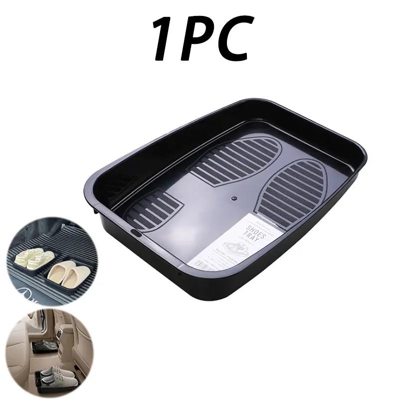 

Car Shoes Storage Tray Portable Plastic Shoe Tray Car Shoe Organizer Box Under Seat Tray Multifunctional Space Saving Shoe Rack