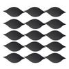 15pcs Mirror Wall Sticker Black Acrylic 3D Teardrop Mirror Wall Art for Living Room Bedroom Decorati