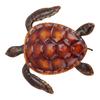 Turtle Wall Decor Vivid Lifelike Rust Proof Metal Sea Animal Statue Decoration for Party Patio Home Aquarium Red