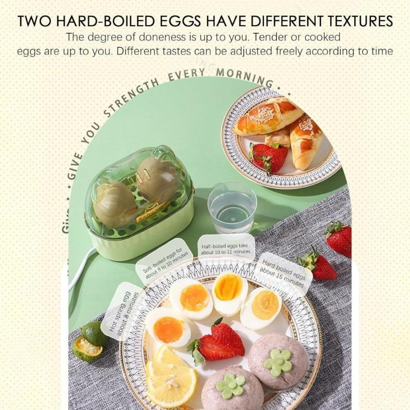Automatic Power Off Egg Cooker Cute Cat Shaped Electric Egg Steamer Boiler BPA Free for Dorm Student Breakfast Prep