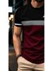 Men'S Digital Print T-Shirt, Men'S Casual Short Sleeve Tee, Black And Red Contrast Design with King Lettering, Round Neck Summer Top, Easy Care,