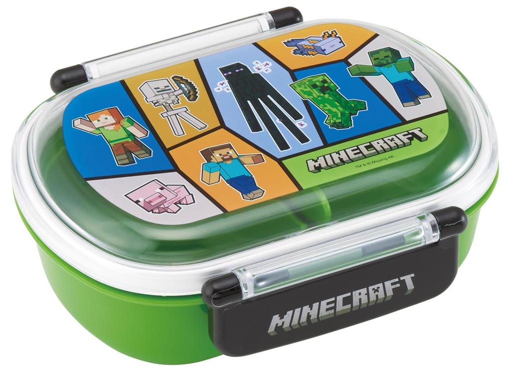 Skater Lunch 1 with Core Dishes Fluffy Kids Antibacterial Made in Minecraft 25 Minecraft Boys QAF2BAAG Children's Box, Tier, 360ml, (Side Container),