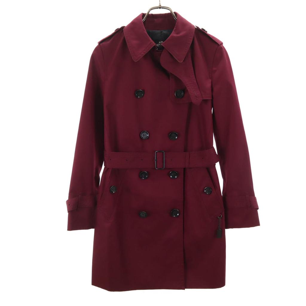 COACH trench coat XS Burgundy With cover Women Used