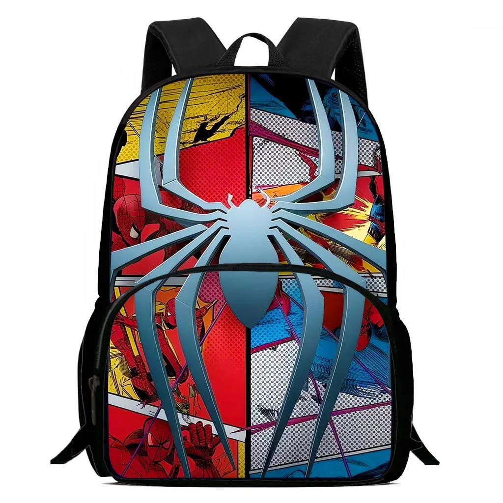 Marvel Child School Backpack with Front Pocket,Cartoon Marvel School Bags for Boys Girls,Durable Kids Backpack for Pupil Student