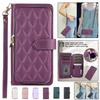Crossbody Lanyard Zipper Leather Wallet Phone Case for Samsung Galaxy S25 Edge S24 FE S23 Ultra S22 Plus S21 S20 S10 Flip Cover