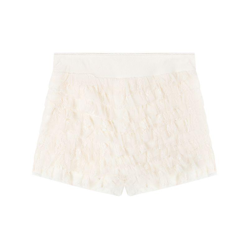 Kumikumi Pure Desire Set Hollow out Knit cardigan Women Inner wear Cami Autumn Lace Shorts Three-Piece Set