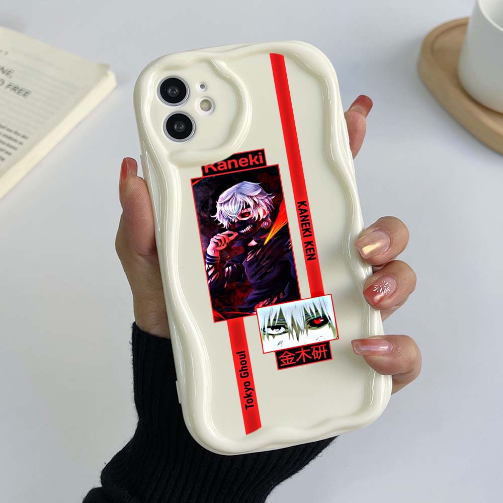 Samsung Galaxy A24 A54 A34 for iPhone 15 14 Xiaomi Poco X6 Pro Redmi 10C Huawei P30 Honor 90 Cases NY21 Tokyo Ghoul exclusive Cream pattern Soft Case