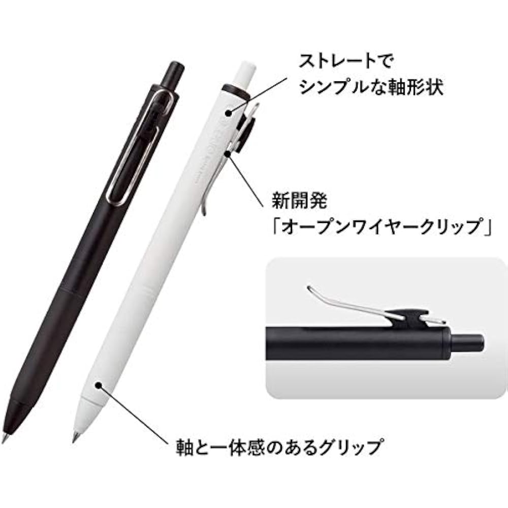 Mitsubishi pencil gel ink ballpoint pen uni-ball one uniball one 0.5mm black/red/blue/white shaft...