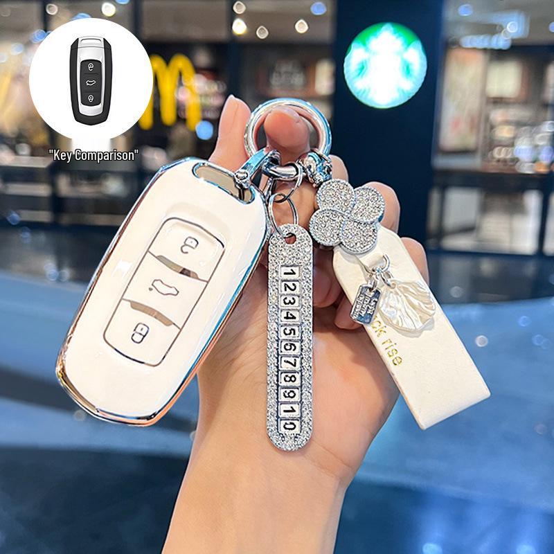 Geely Car Key Case for Emgrand GS, Boyue, X3 Vision, X6 Borui, S1, Panda Mini - Unisex Shell Cover