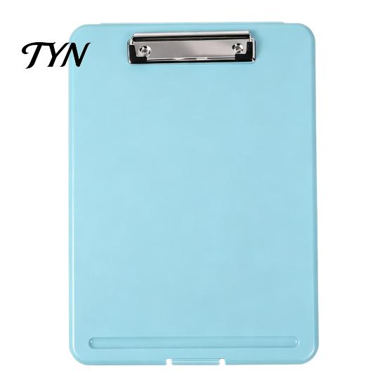 Portable File Folder Plastic Storage Clipboard, Letter Size Slimcase with Pen Holder, 200 Ergonomic Handle Clip Board Sheet Capacity, Durable Document
