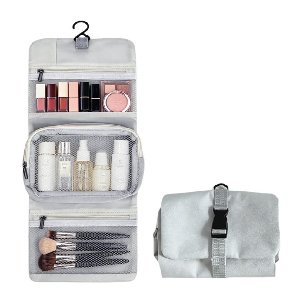 Large Capacity Detachable Toiletry Bag Folding Wash Pouch Durable Makeup Organizer  Travel серый