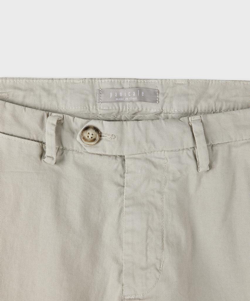 PANICALE Light Grey Slim Fit Cotton Twill Pants