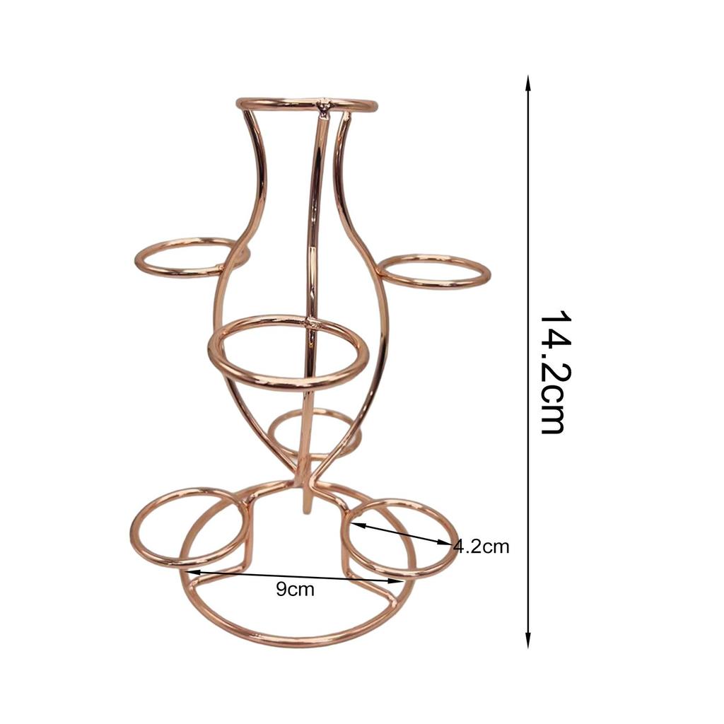Ball Seat Seven Crystal Base Desktop Decoration Metal Shelf Stones Holder Rack Table