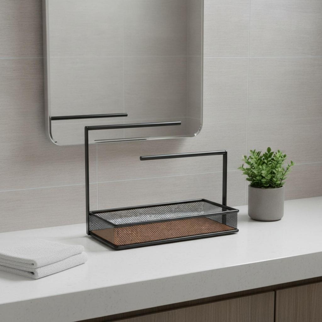 Jewelry Organizer with Tray 2-Tier Display Hanger Spacious for Bedroom