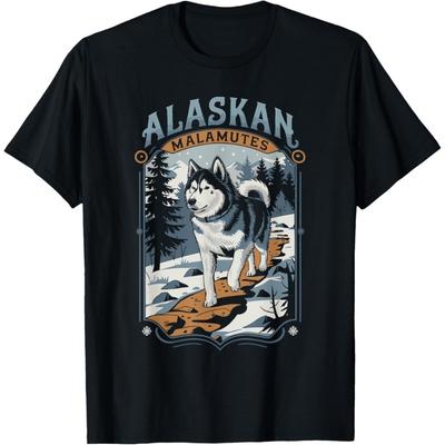 Hund Malamut Besitzer Alaskan Schlittenhund Malamut Alaskan Liebhaber T-Shirt für Männer Frauen
