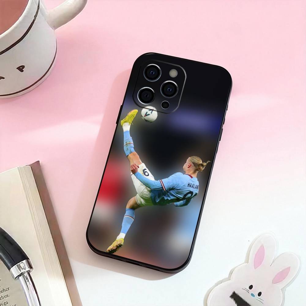 E-Erling h-Haaland 9 Phone Case For iPhone 17,16,15,14,13,12,11 Plus,Pro,Max,XS Silicone Soft Cover