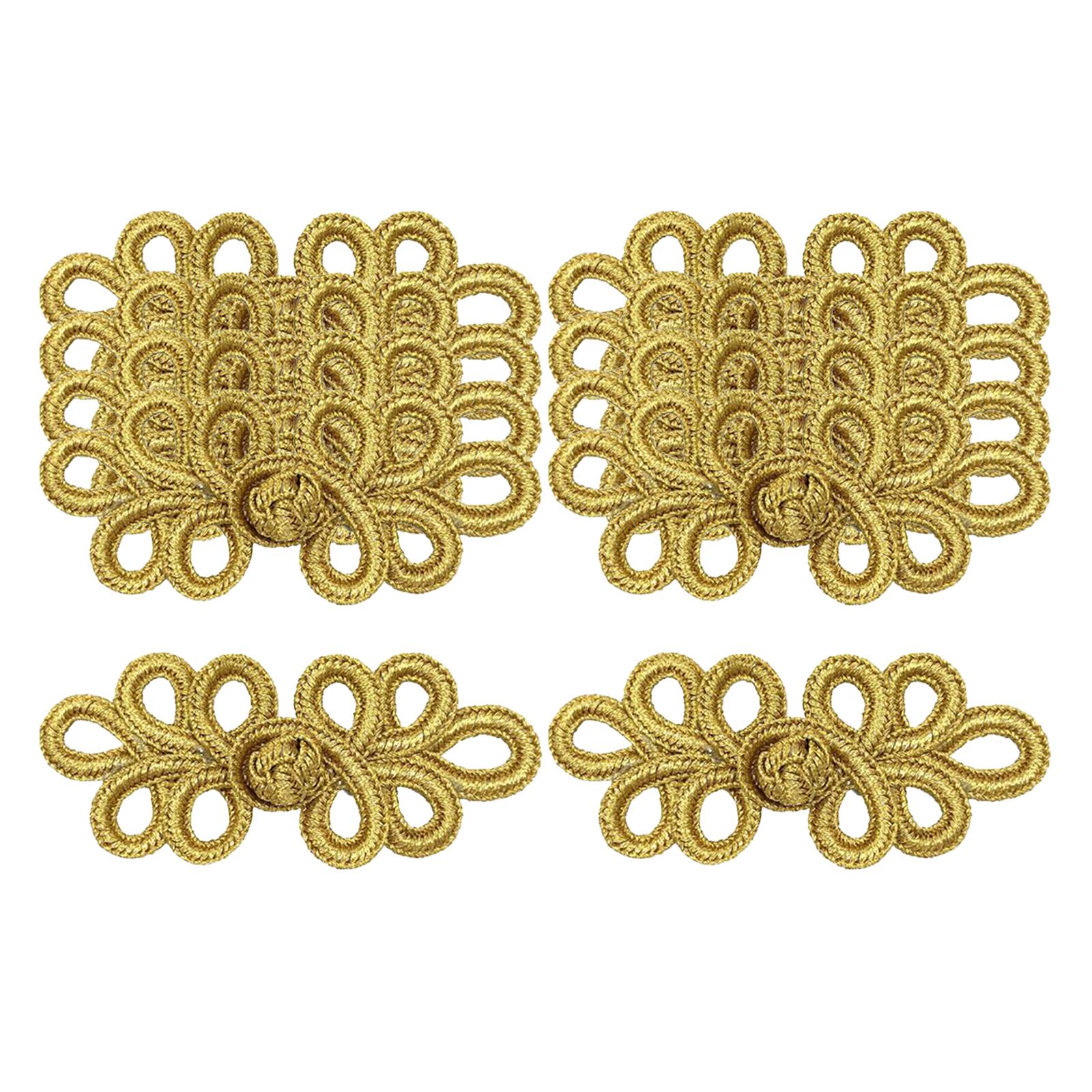 

10Pair Chinese Knots Frog Buttons Closure Fasteners Sewing Button Knitting Closure Button for Costumes Outfit Coats Cloak Hanfu золотий