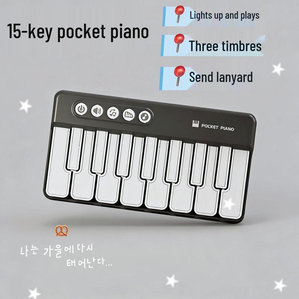 Children's Smart Light-Up Pocket Electronic Piano - Portable Multifunctional Music Toy Gift